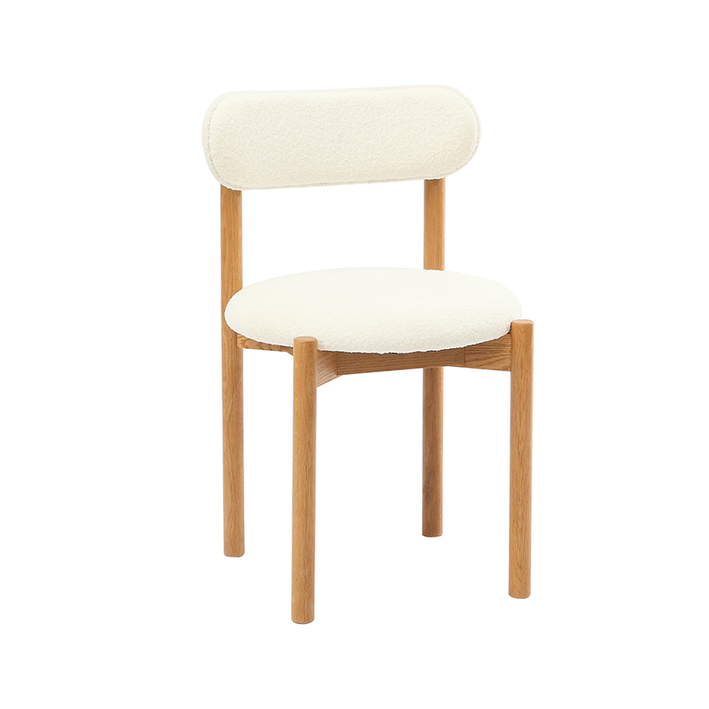 Chaise rembourrée de salle à manger avec coussin de siège et de dossier