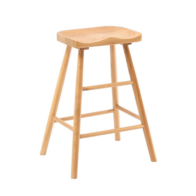Tabouret de bar en bois Dip avec siège ajusté aux hanches