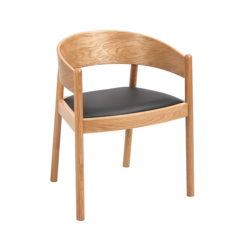 Chaise rembourrée de salle à manger avec coussin de siège en PU