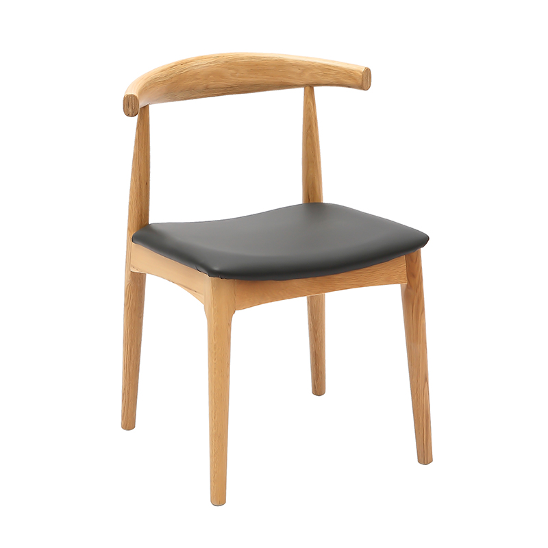 Chaise de salle à manger rembourrée avec coussin texturé en cuir