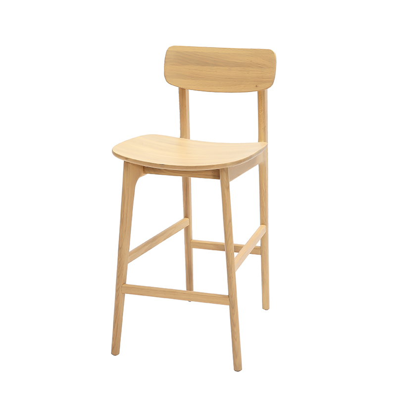 Tabouret de bar en bois Dip avec dossier Arc Seat