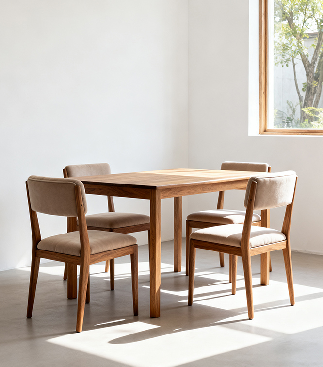 Chaise rembourrée en bois